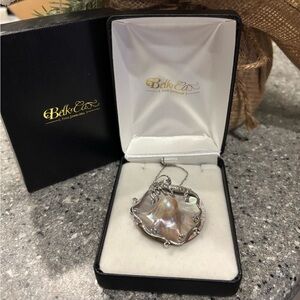 Belk Iridescent Silver Pearl Necklace